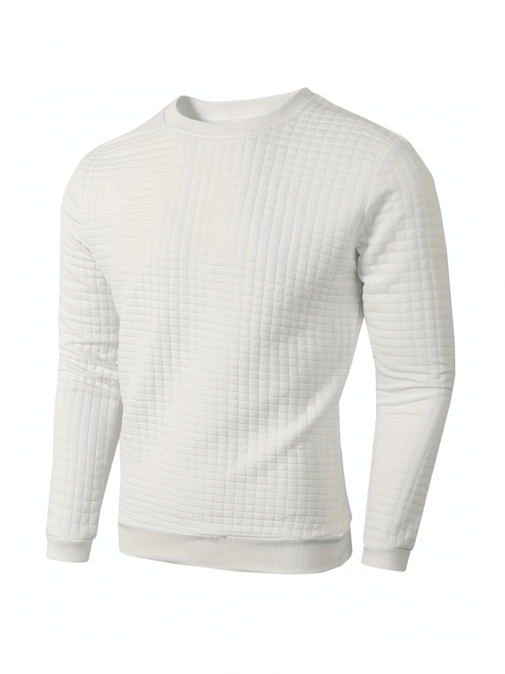 PLAID CREW NECK SWEATSHIRT FOR MEN