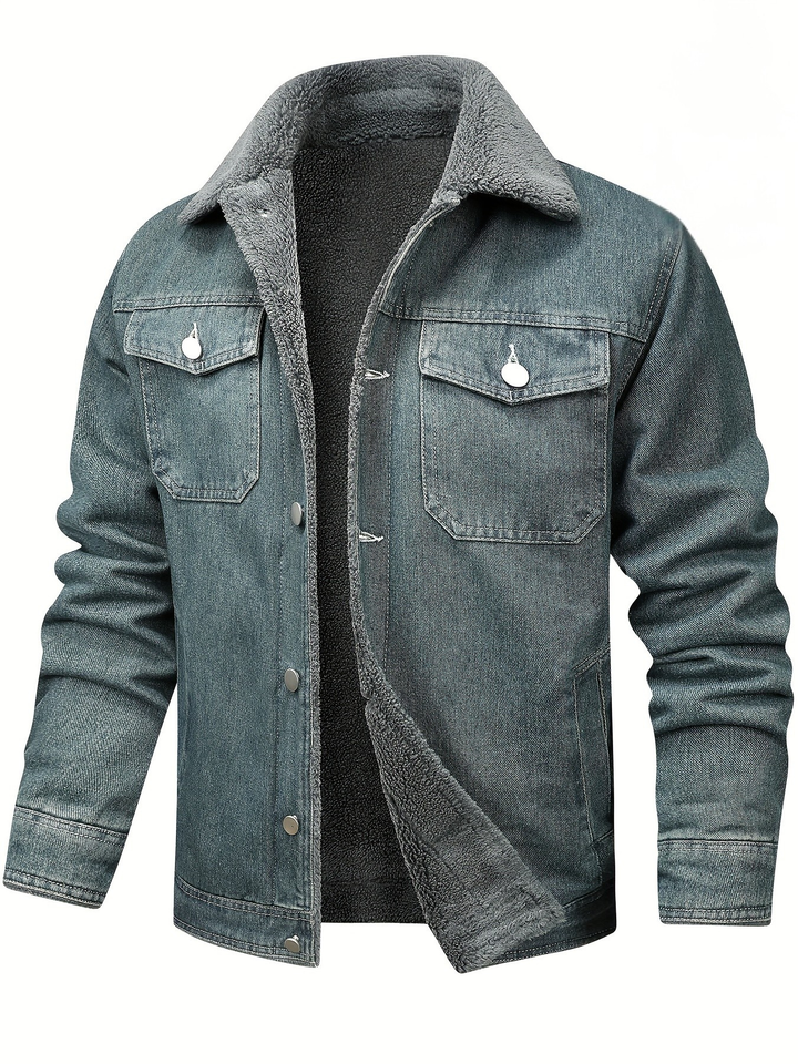 Men's Warm Denim Jacket