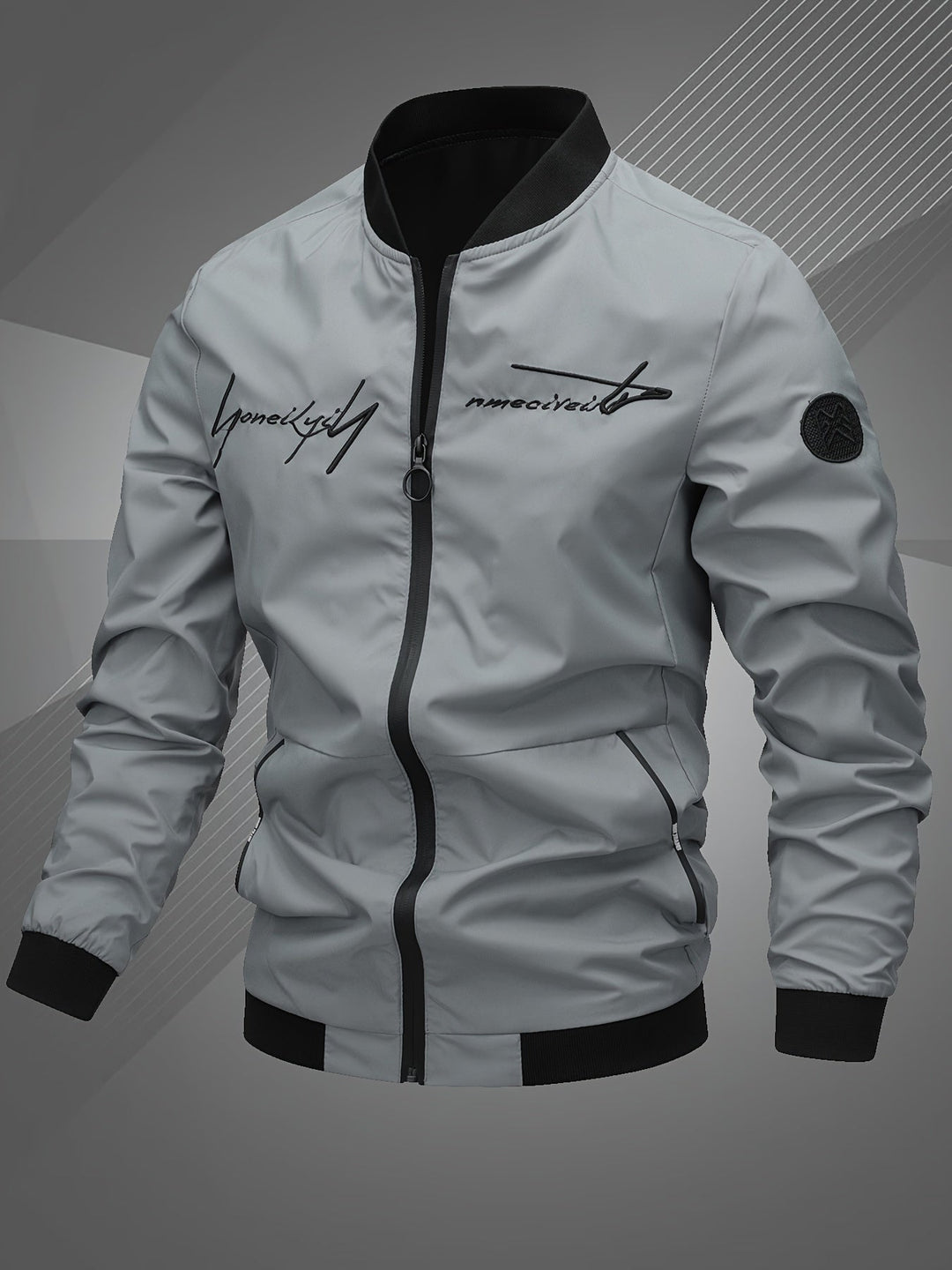 Men's Embroidered Baseball Jacket