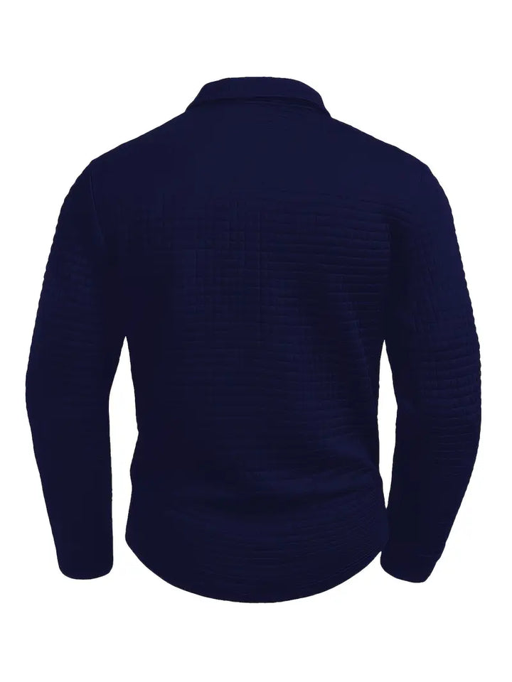 Men's Waffle Knit Polo Shirt