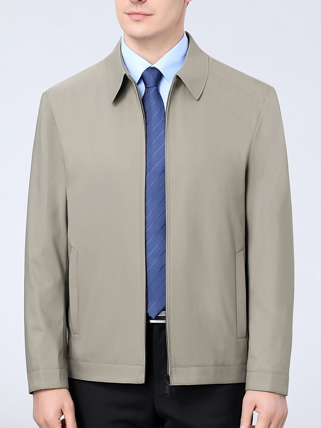 ZIPPER LAPEL JACKET FOR MEN