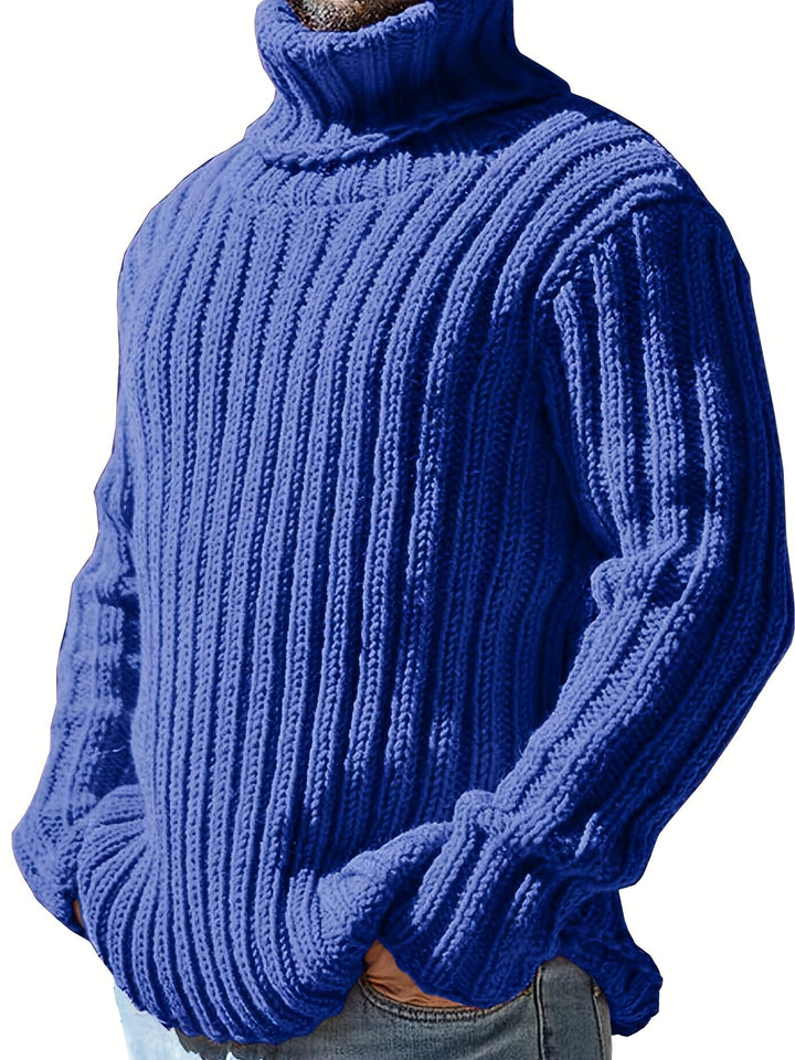 HIGH NECK KNIT PULLOVER FOR MEN
