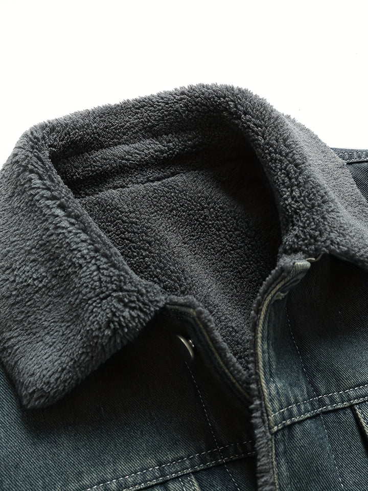 Men's Warm Denim Jacket