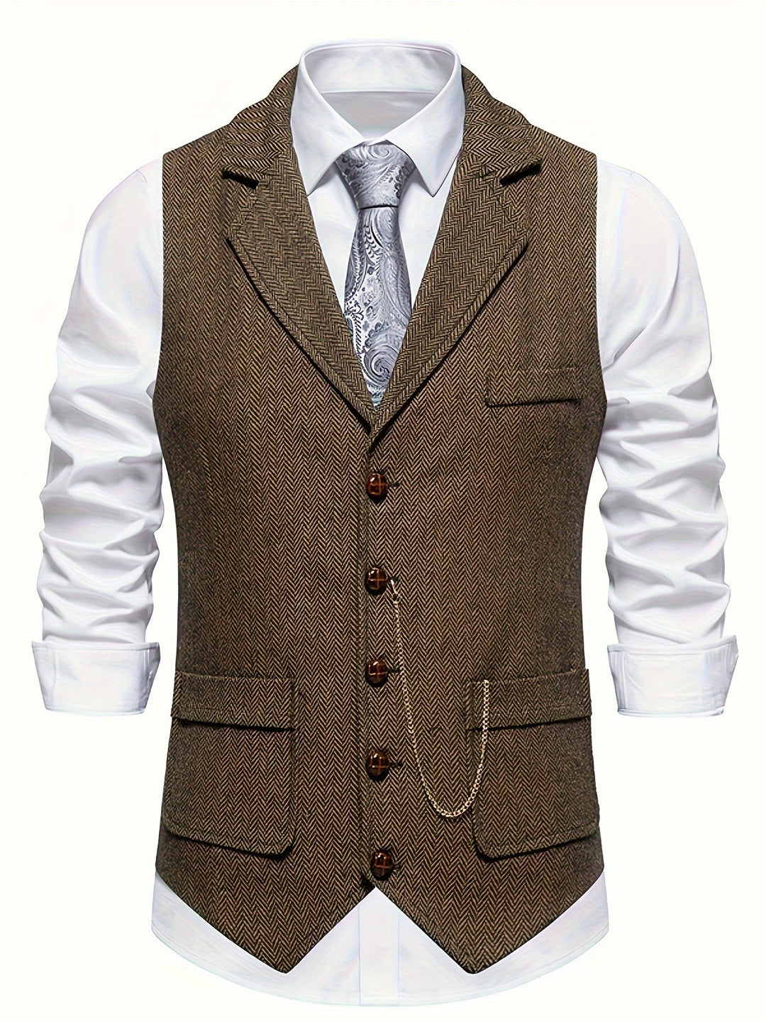 Men's Chain Lapel Vest