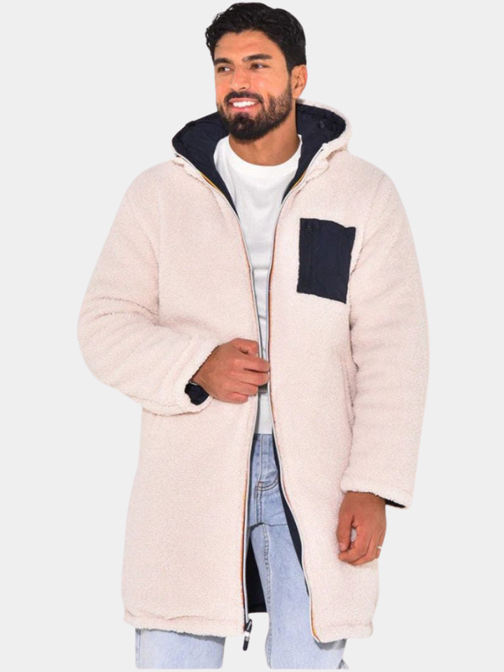 Men's Long Warm Reversible Coat