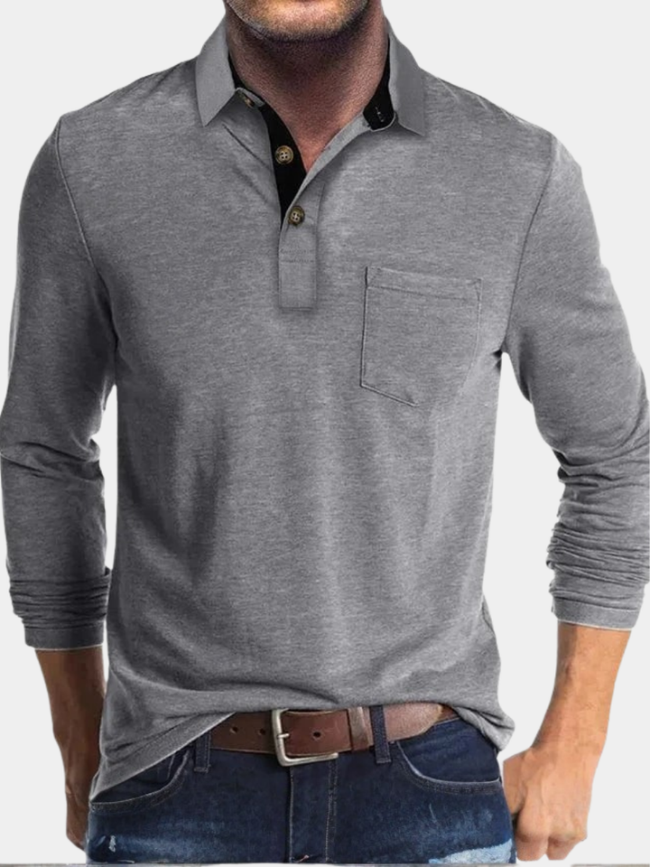 Men's Classic Long Sleeve Polo Shirt