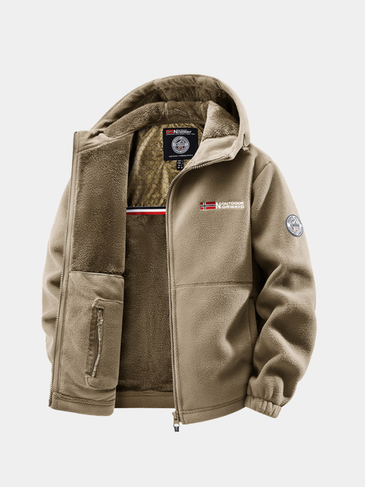 INSULATED FLEECE BOMBER JACKET FOR MEN