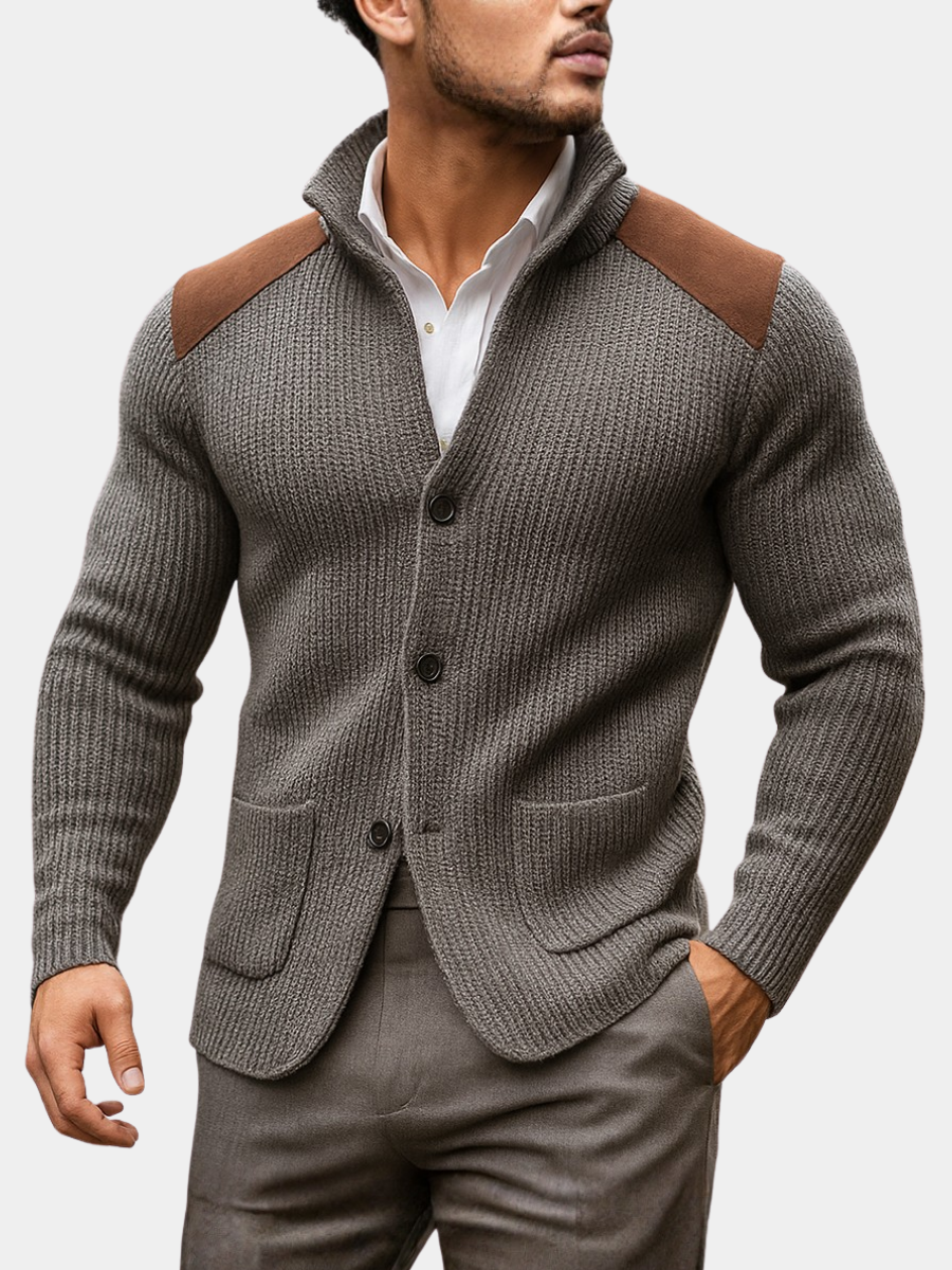 Men's Textured Knit Blazer