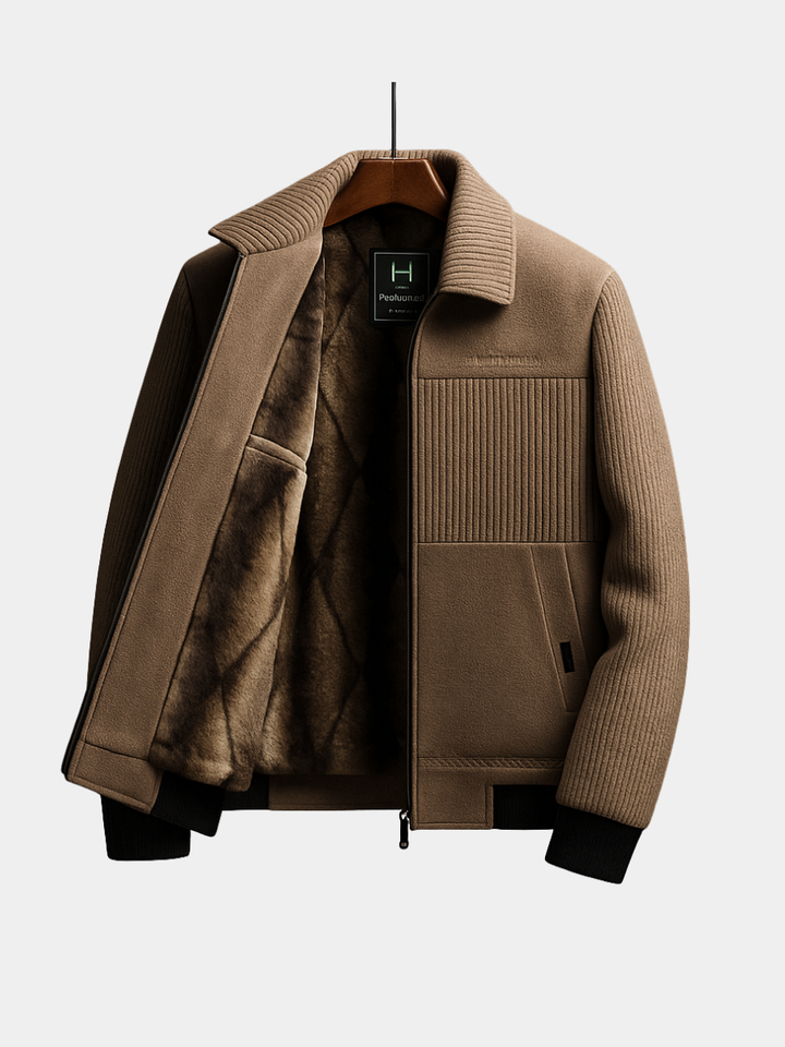 Men's Textured Zip-Up Jacket