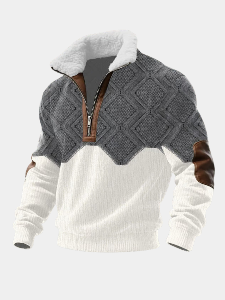 HIGH COLLAR FLEECE SWEATER