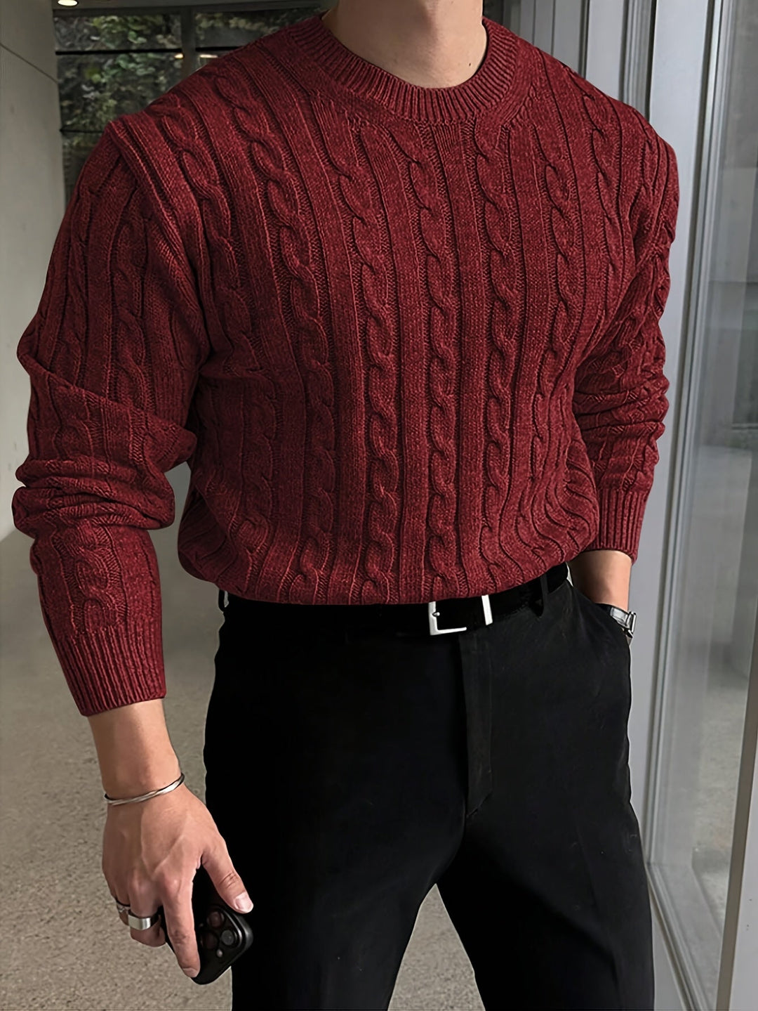 Men's Twisted Knit Sweater
