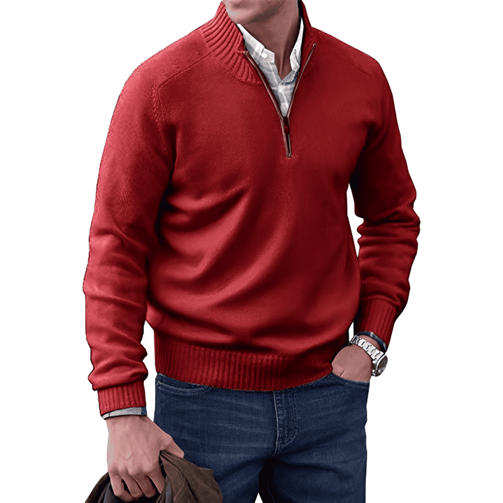 Men's Zippered Knit PUllover
