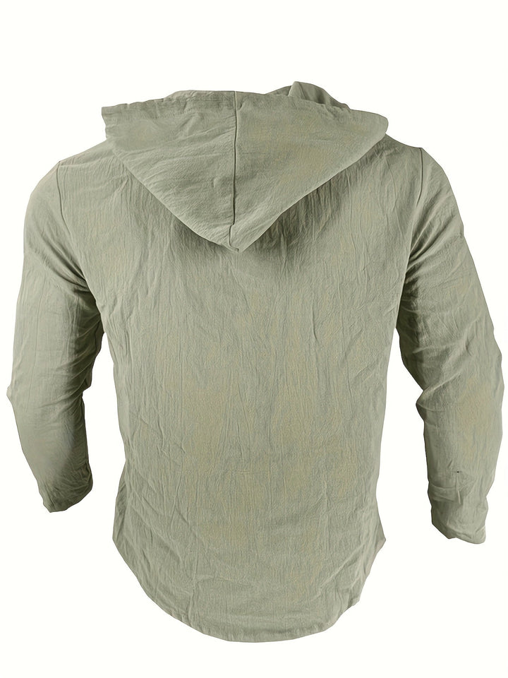 Men's Hooded Linen Shirt