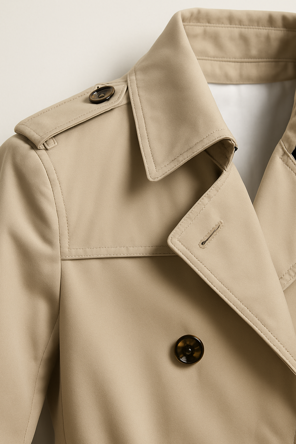 Men’s Belted Trench Coat - Classic Tailored Style