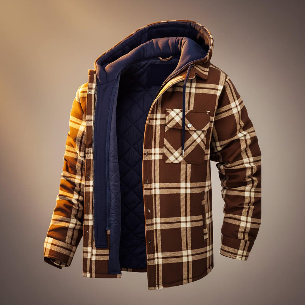 Sawyer Hooded Plaid Jacket
