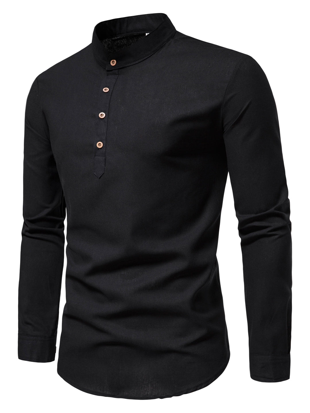 STAND COLLAR COTTON SHIRT FOR MEN