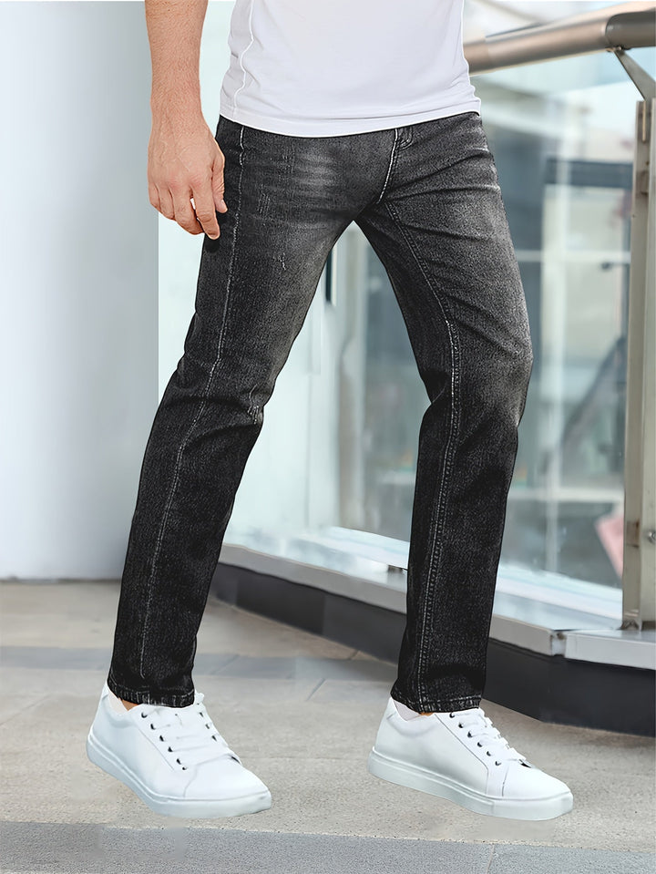 Men's Washed Stretch Denim Jeans
