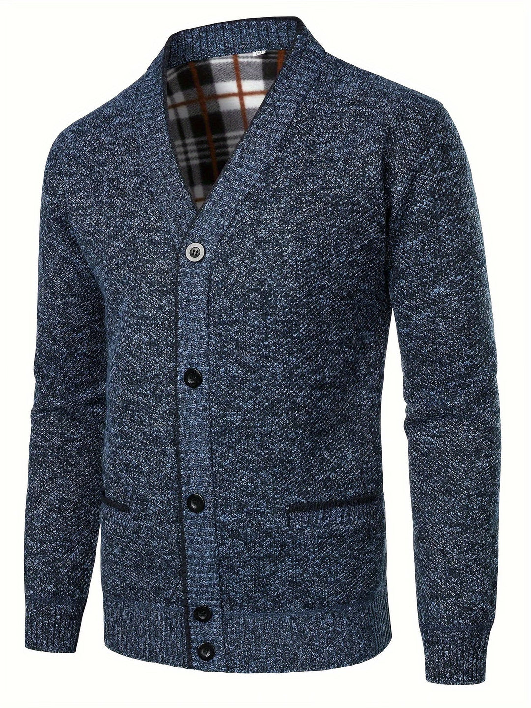 FLEECE V NECK CARDIGAN FOR MEN