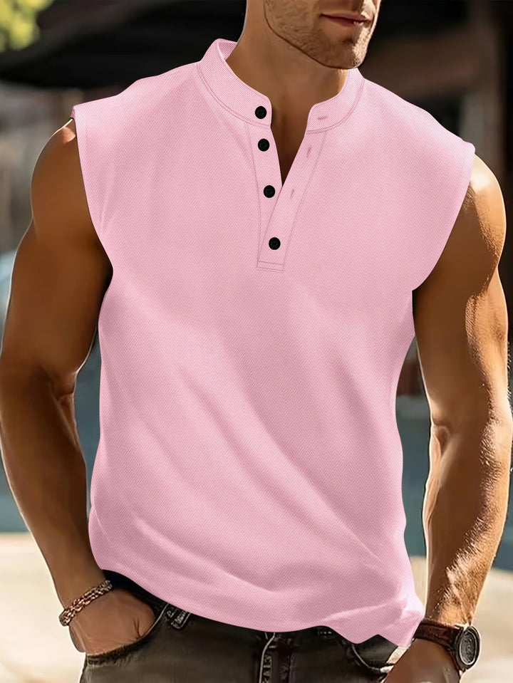 SLEEVELESS STAND SHIRT FOR MEN