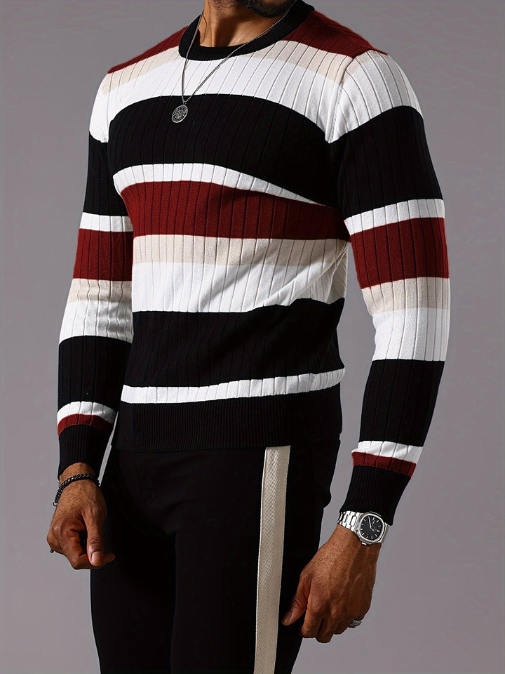 Men's Colorblock Rib-Knit Sweater