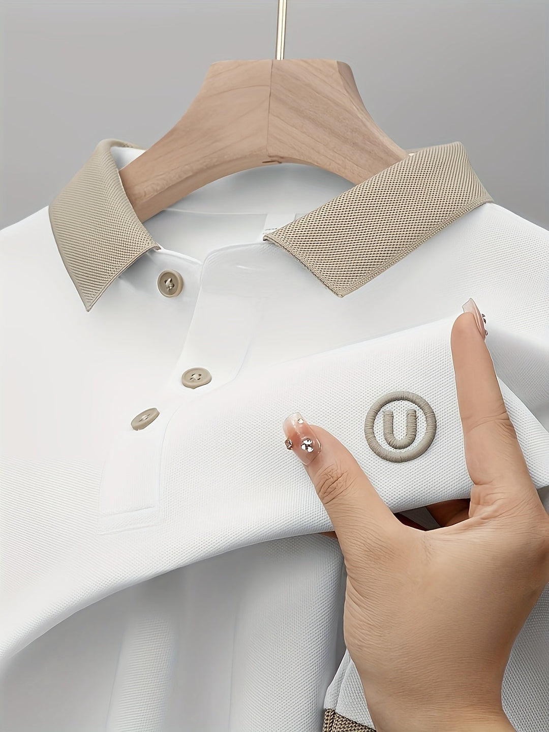 Men's Embroidered Lapel Shirt