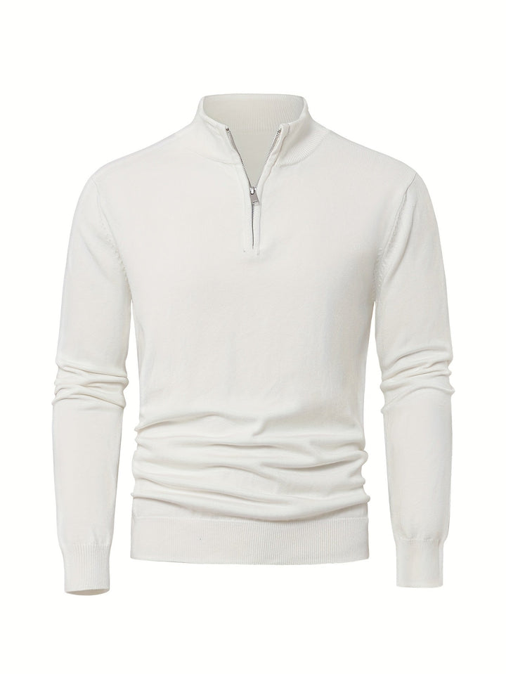 Men's High Neck Zip Sweater