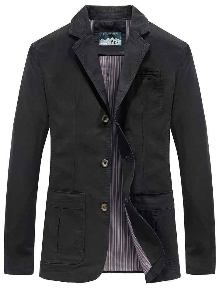 Men's Cotton Lapel Blazer
