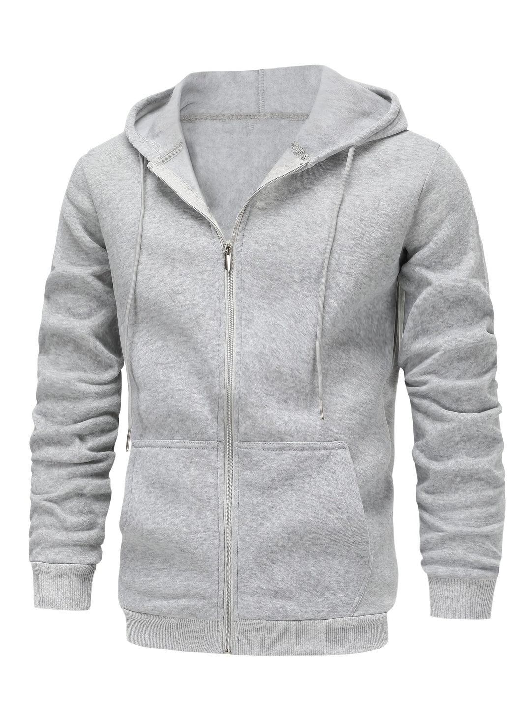 SOLID ZIP HOODIE FOR MEN
