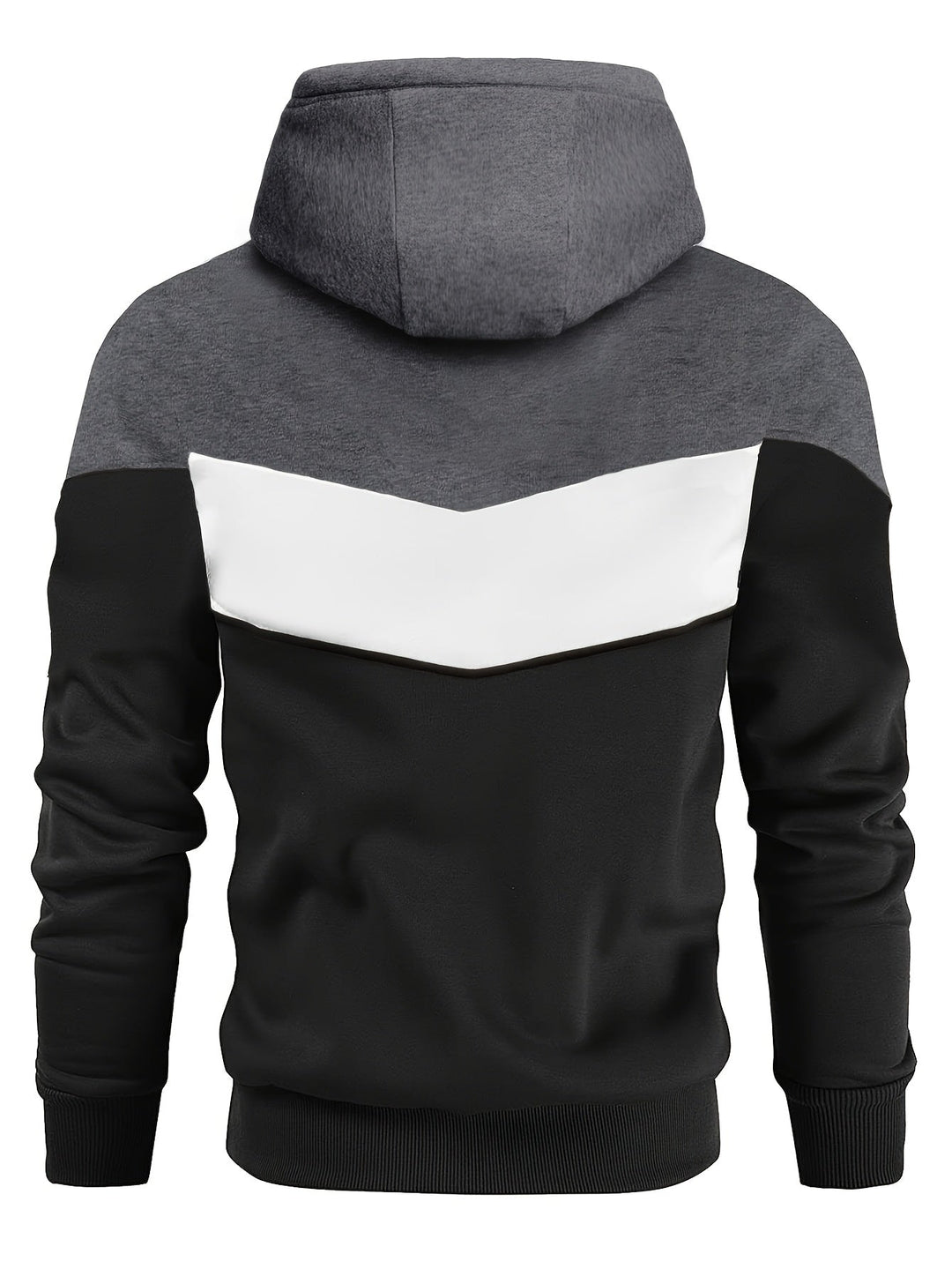 COLOR BLOCK KNIT HOODIE FOR MEN