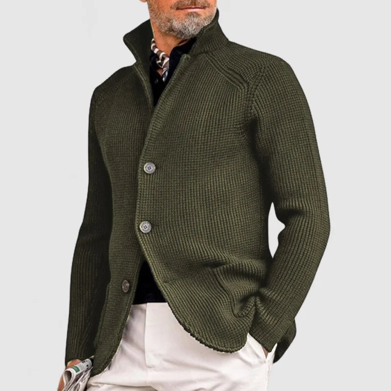 Men's Structured Knit Cardigan