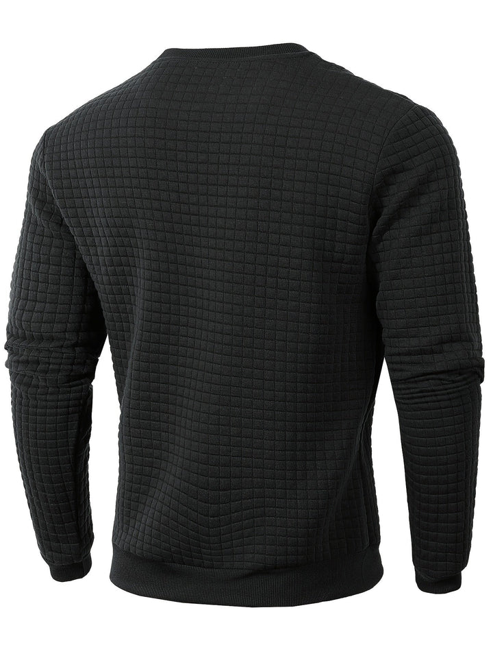 PLAID CREW NECK SWEATSHIRT FOR MEN