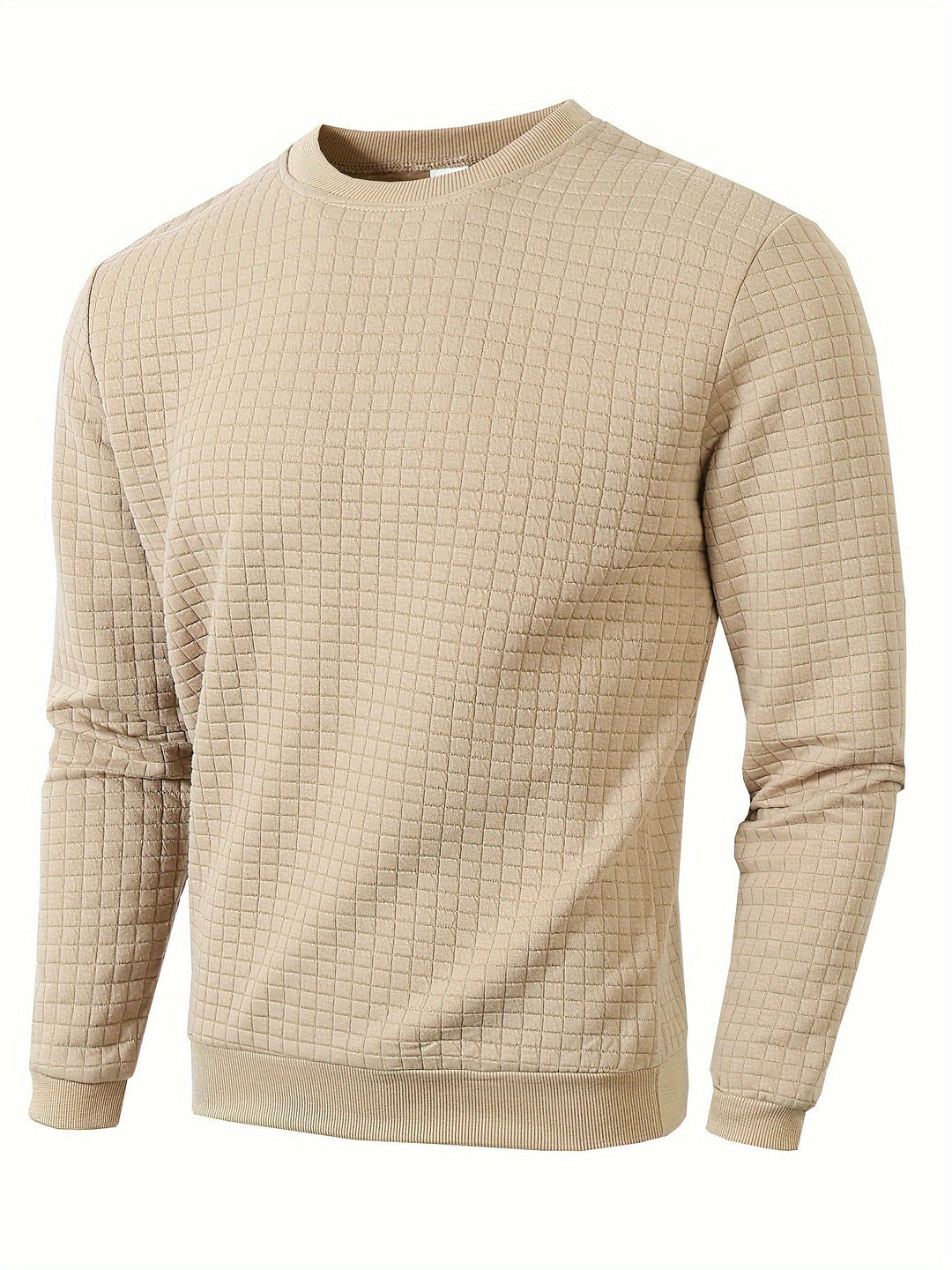 PLAID CREW NECK SWEATSHIRT FOR MEN