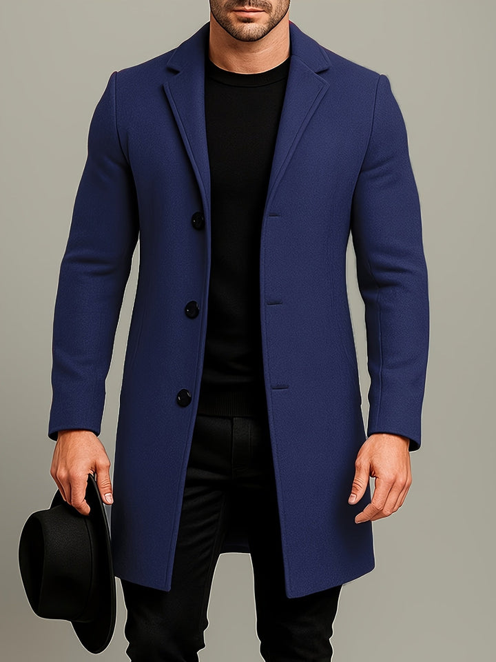 MID LENGTH TWEED OVERCOAT FOR MEN