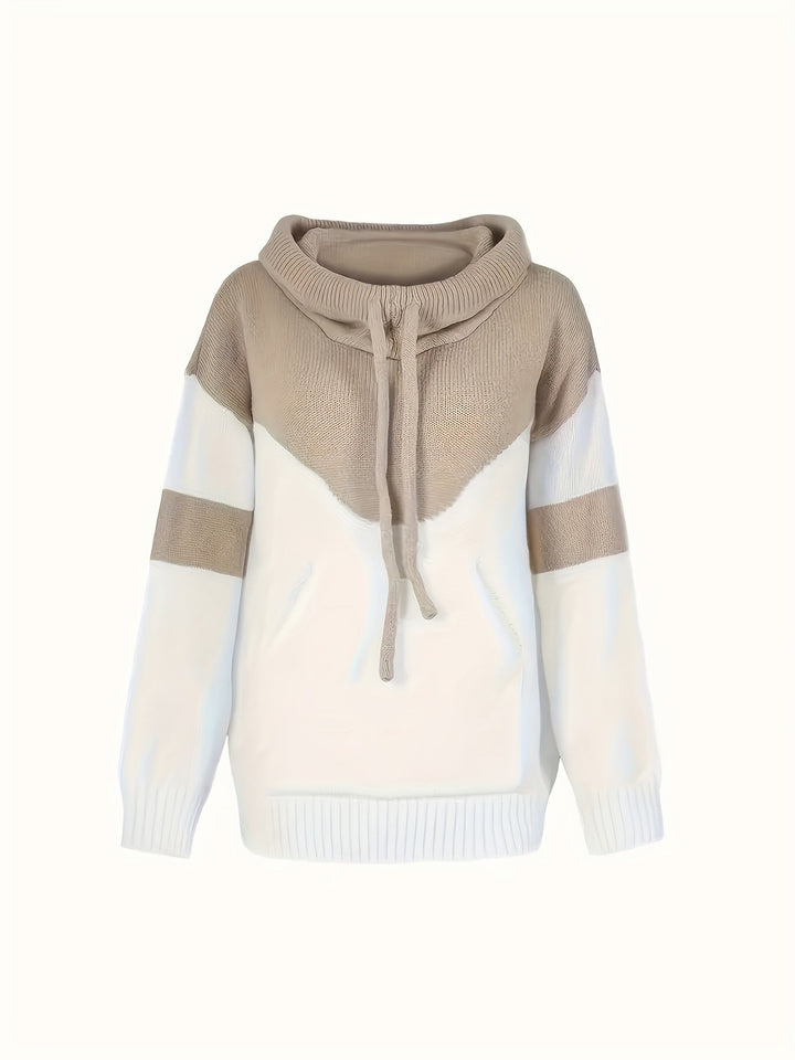 Gretchen | Color-Block Hooded Pullover