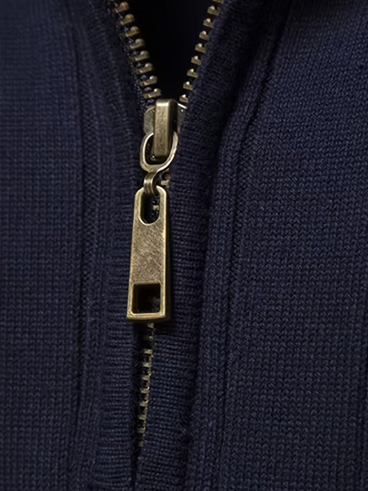 Reid | Quarter-Zip Stand Collar Sweater