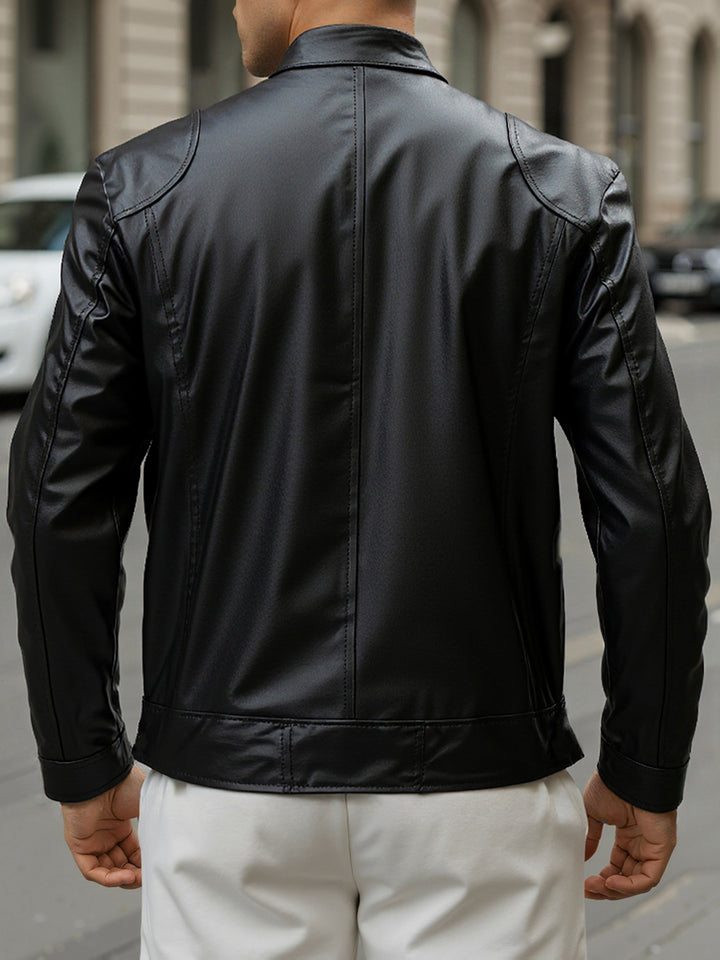 PU MOTORCYCLE JACKET FOR MEN