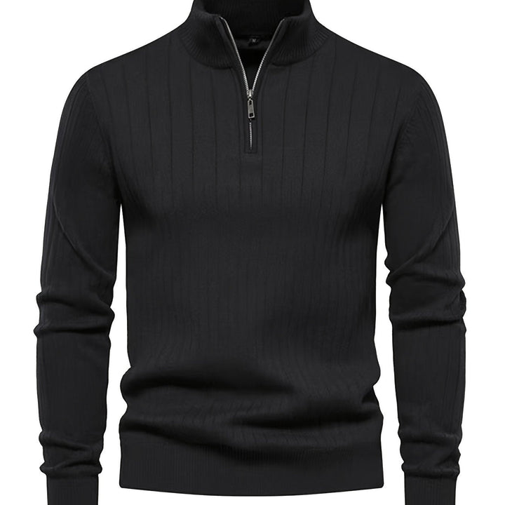 Reid | Quarter-Zip Stand Collar Sweater