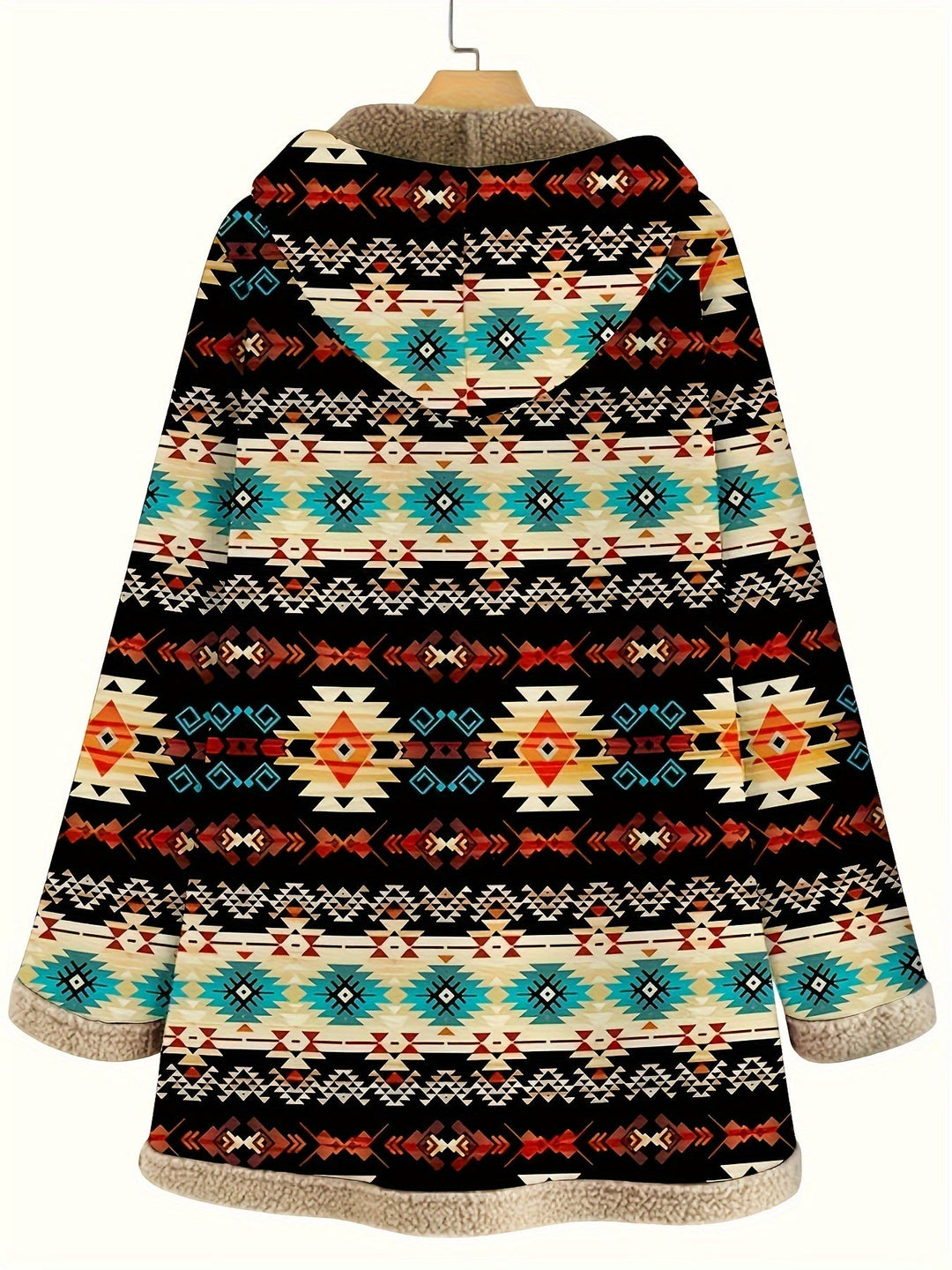 Mabel | Cozy Patterned Hooded Coat