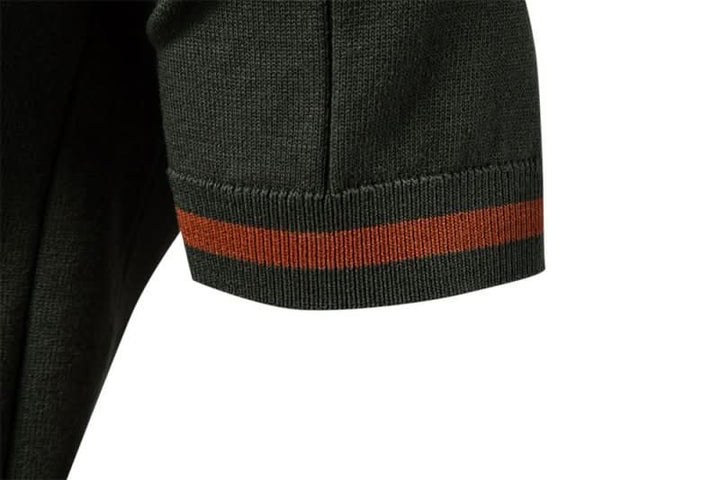 Men's Textured Zip Polo Shirt