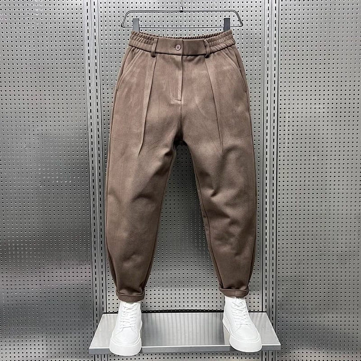 TAPERED WOOL BLEND TROUSERS FOR MEN
