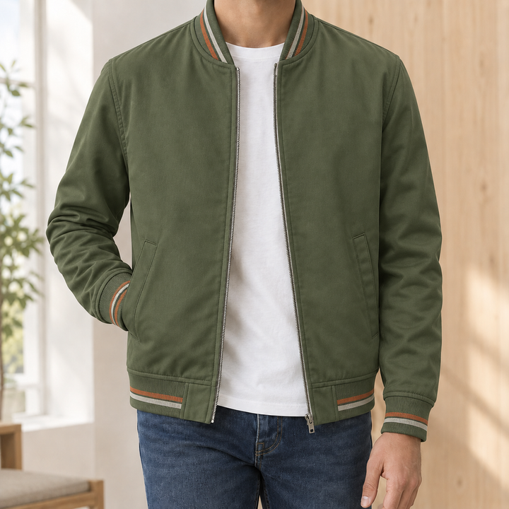 Arthur Striped Bomber Jacket