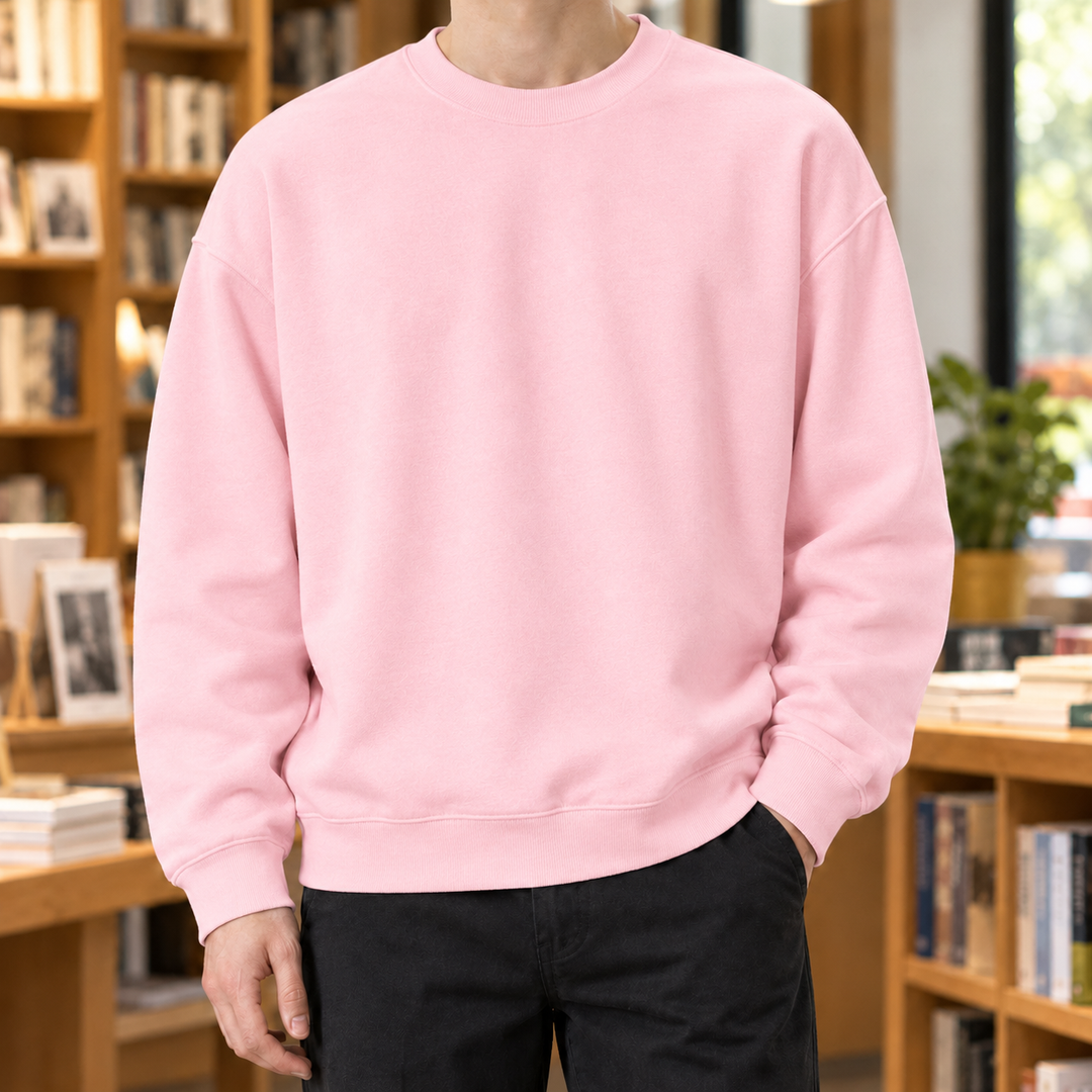 RELAXED FIT COTTON BLEND SWEATER FOR MEN
