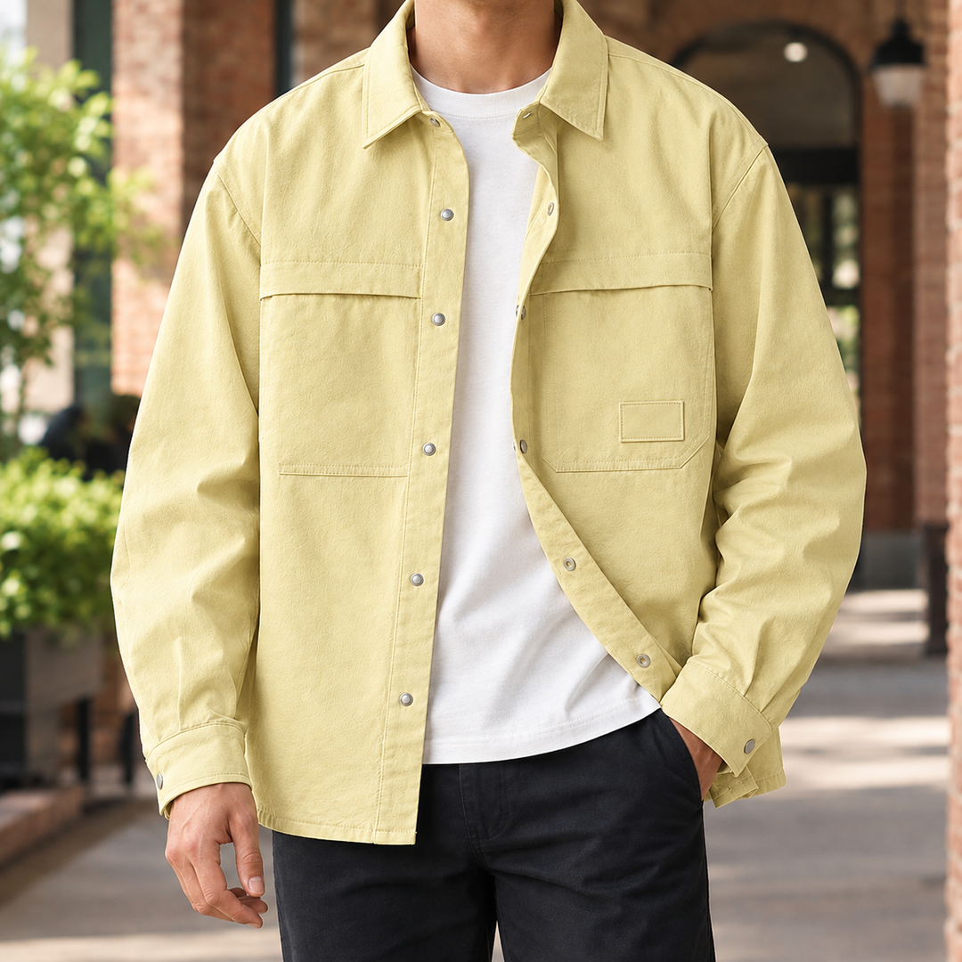UTILITY SNAP BUTTON OVERSHIRT FOR MEN