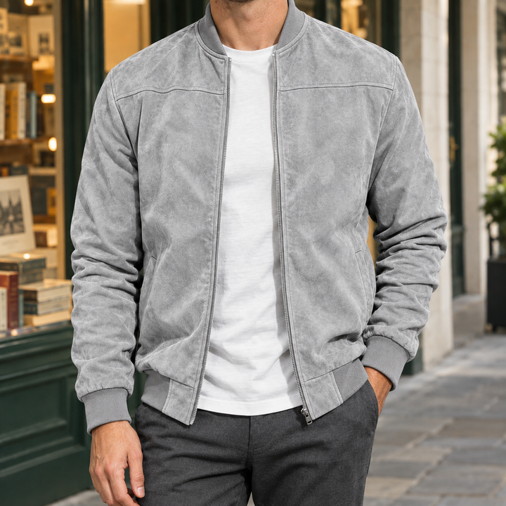 Mason Suede Bomber Jacket