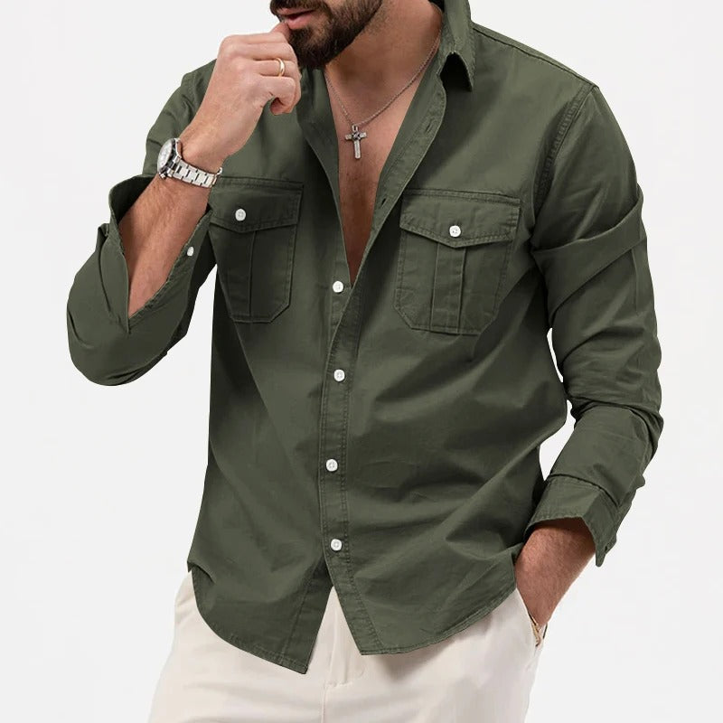 Men's Wrinkle Resistant Button Shirt