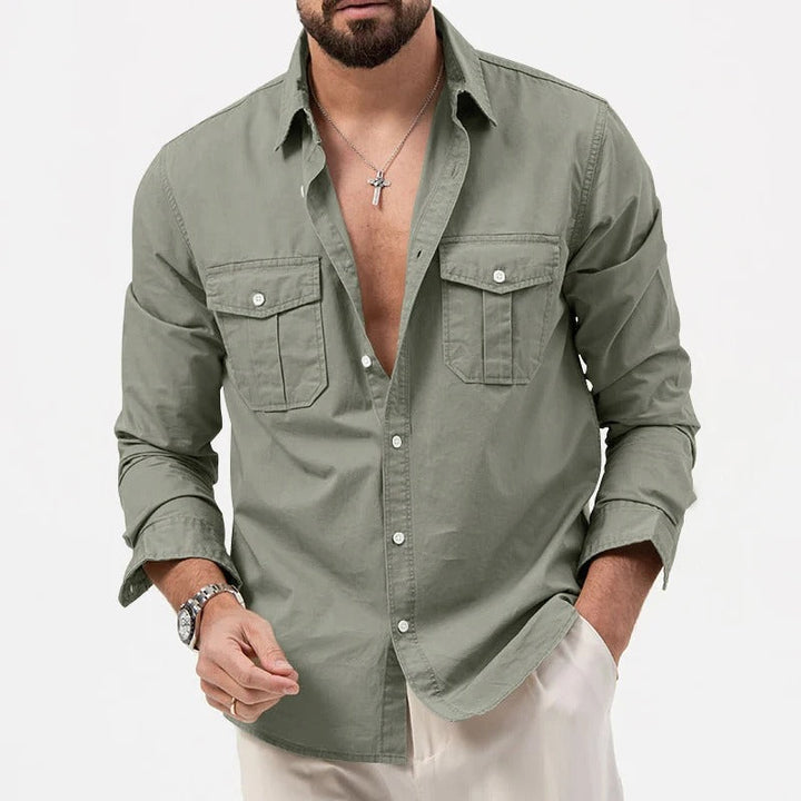 Men's Wrinkle Resistant Button Shirt