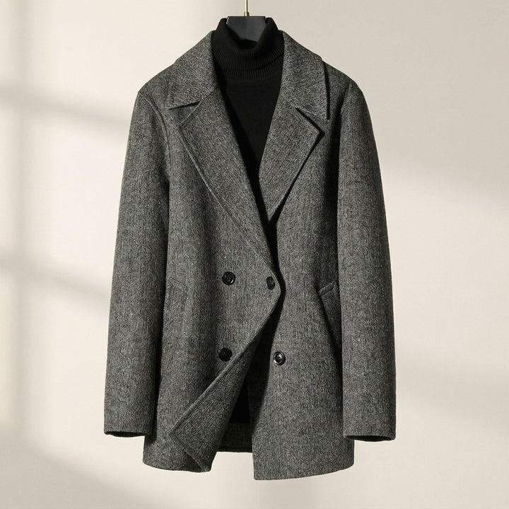 STRUCTURED WOOL COAT FOR MEN