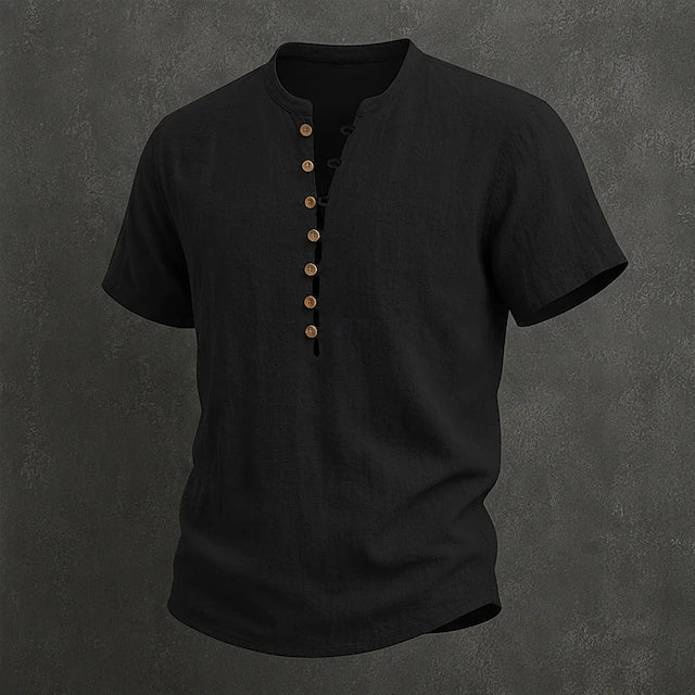 Men's Cotton Mao Collar Shirt