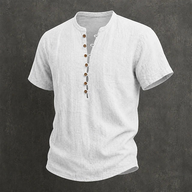 Men's Cotton Mao Collar Shirt